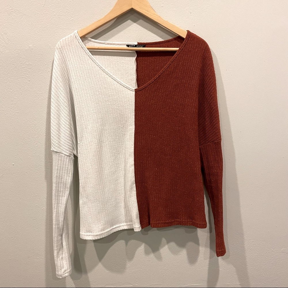 Color block sweater